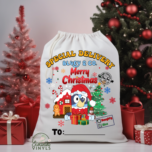 Christmas DTF - Santa Bag Design 12