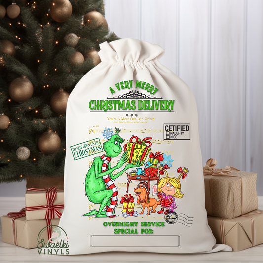 Christmas DTF - Santa Bag Design 4