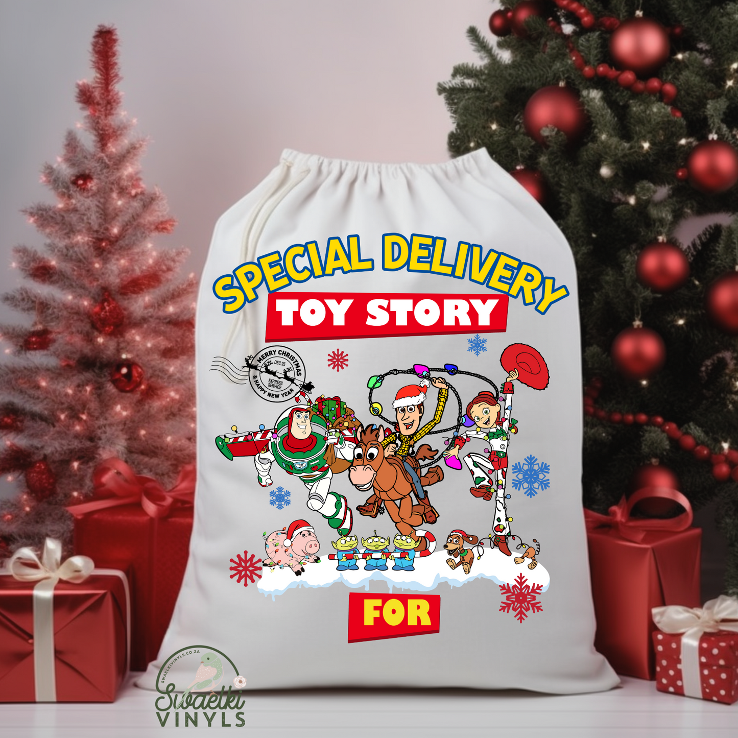 Christmas DTF - Santa Bag Design 3