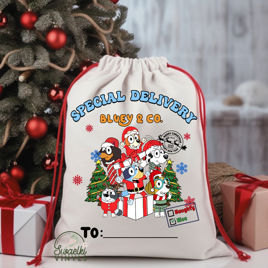 Christmas DTF - Santa Bag Design 1