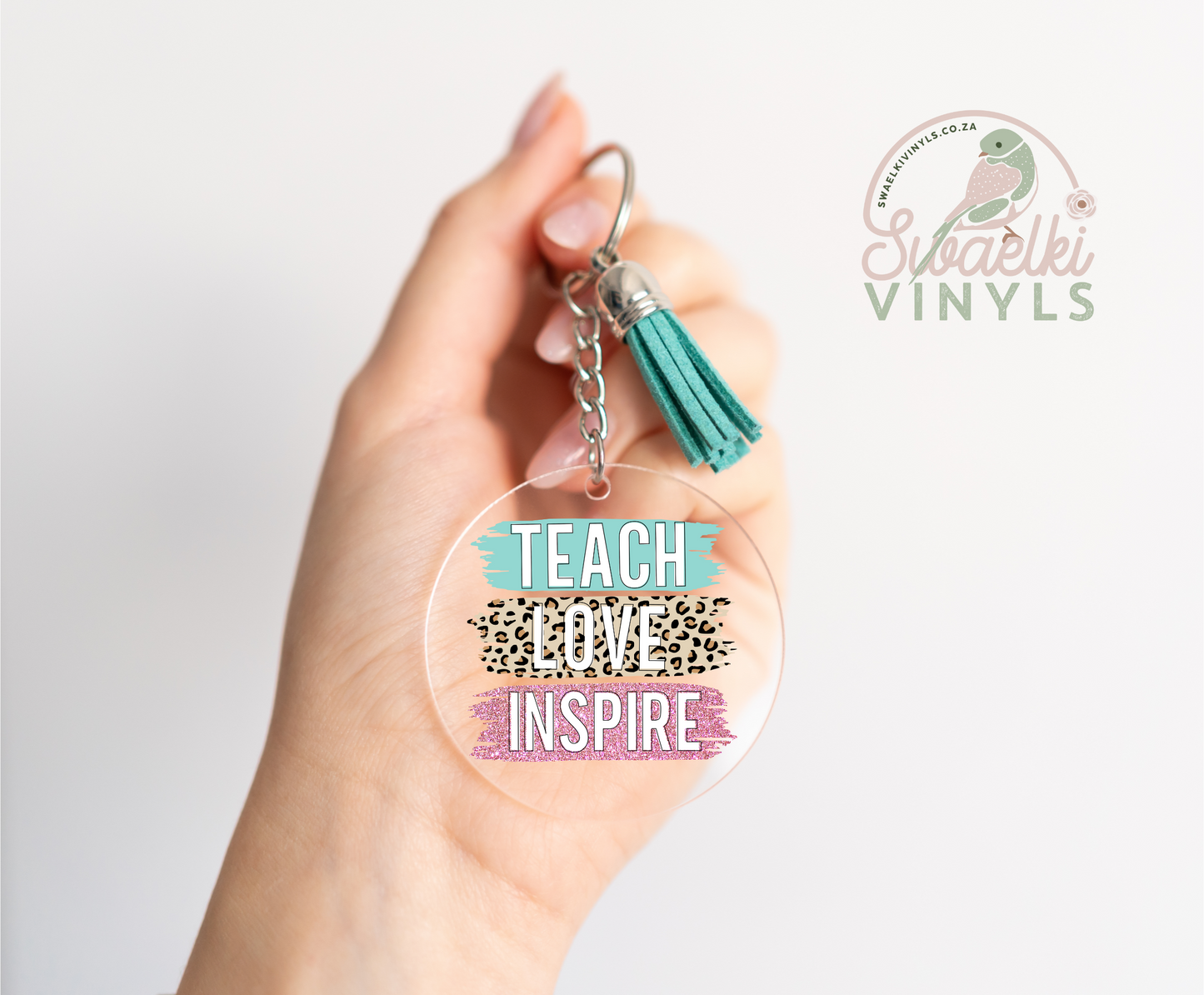 UV DTF Decal - Teach Love Inspire (for 6cm keychains)