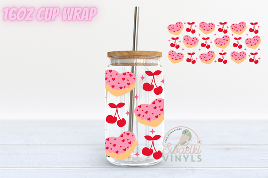 UVDTF Cup Wrap - Valentine Cherry Cakes