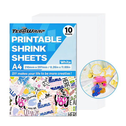 Teckwrap Inkjet Printable Shrink Sheets - White