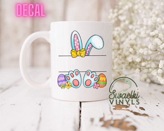 UV DTF Decal - Easter Bunny Bow Decal