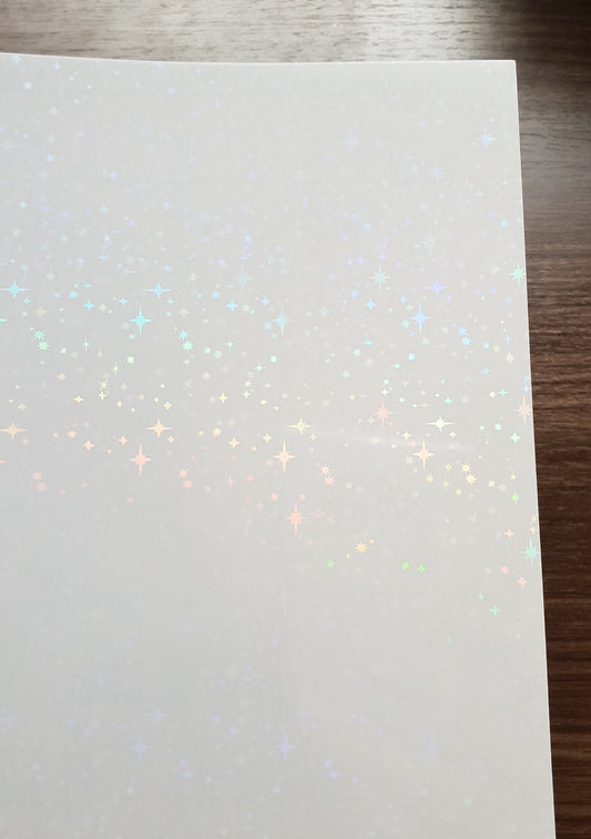 Cold Holographic Lamination Film - Stars