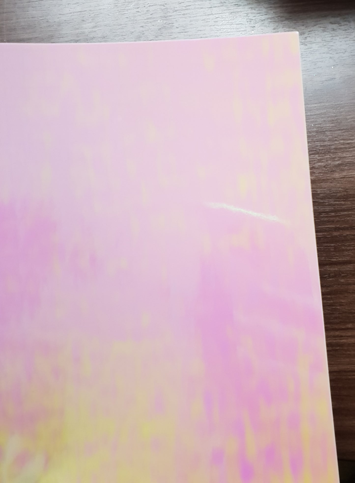 Cold Holographic Lamination Film - Iridescent Pink