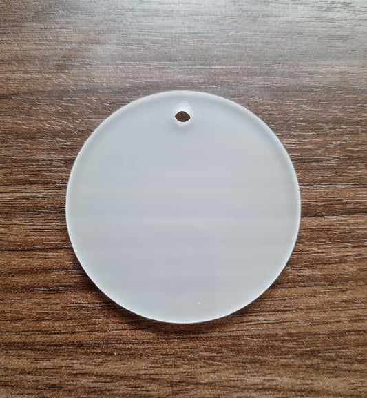 Keychain Round Frosted Blanks