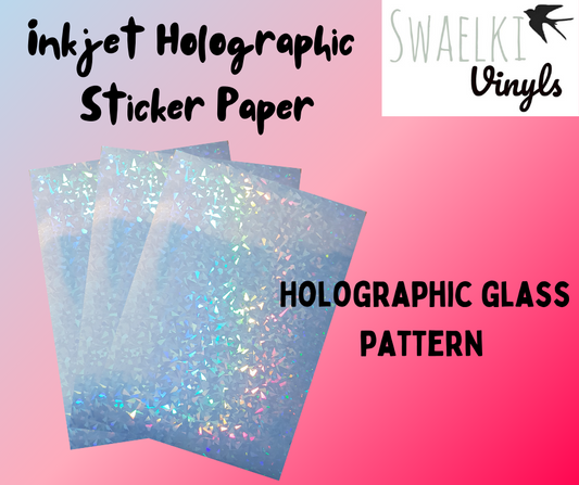 Inkjet Holographic Glass Pattern Sticker Paper