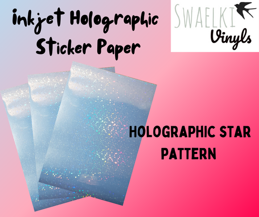 Inkjet Holographic Star Pattern Sticker Paper