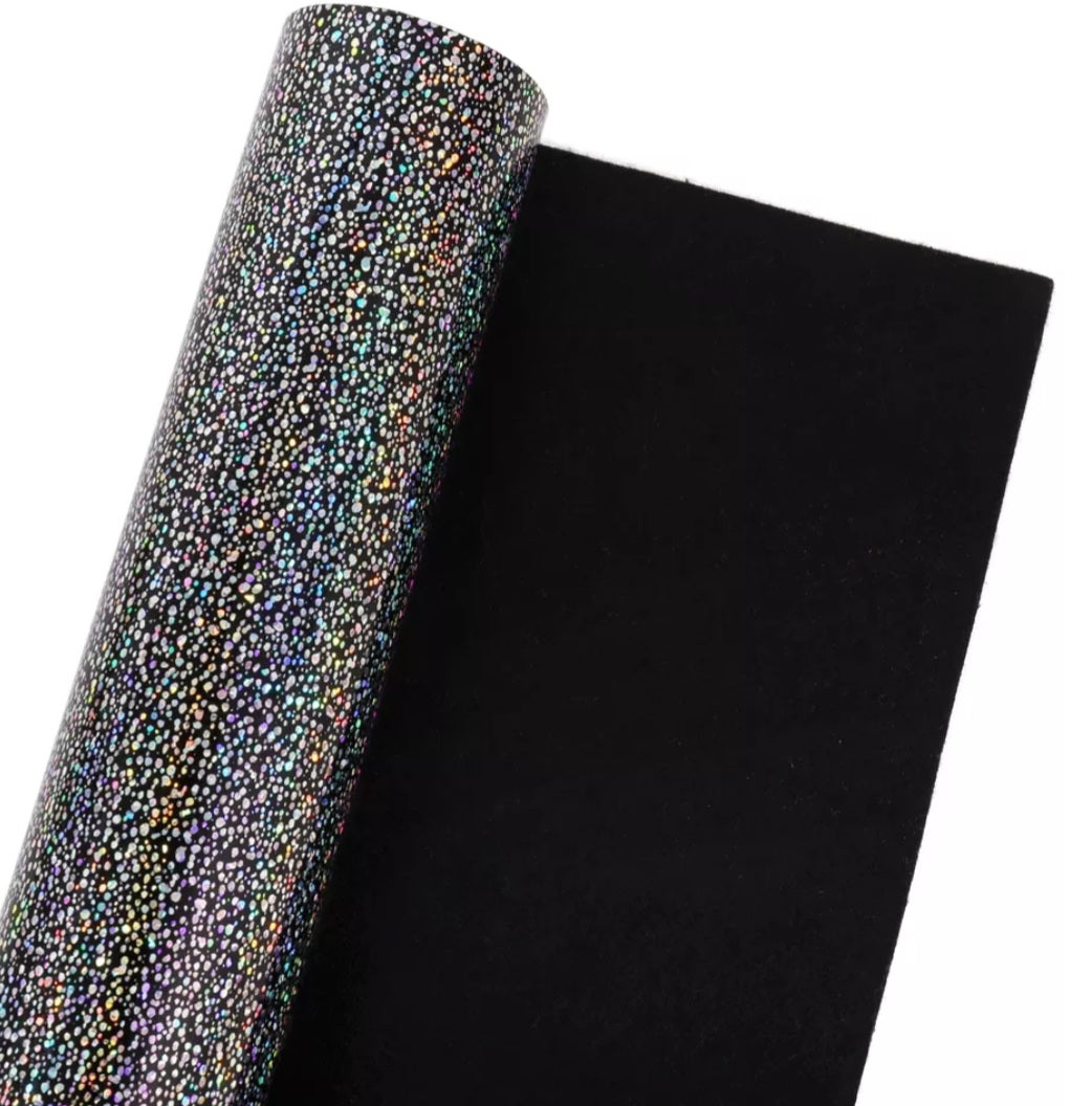 Faux PVC Leather - Holographic Glitter Sheets