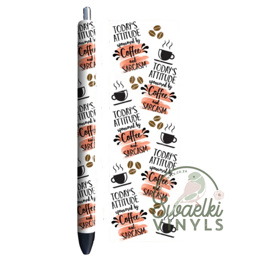 UVDTF Pen Wrap - Coffee Sarcasm