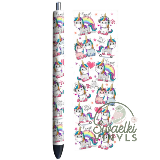 UVDTF Pen Wrap - Unicorns