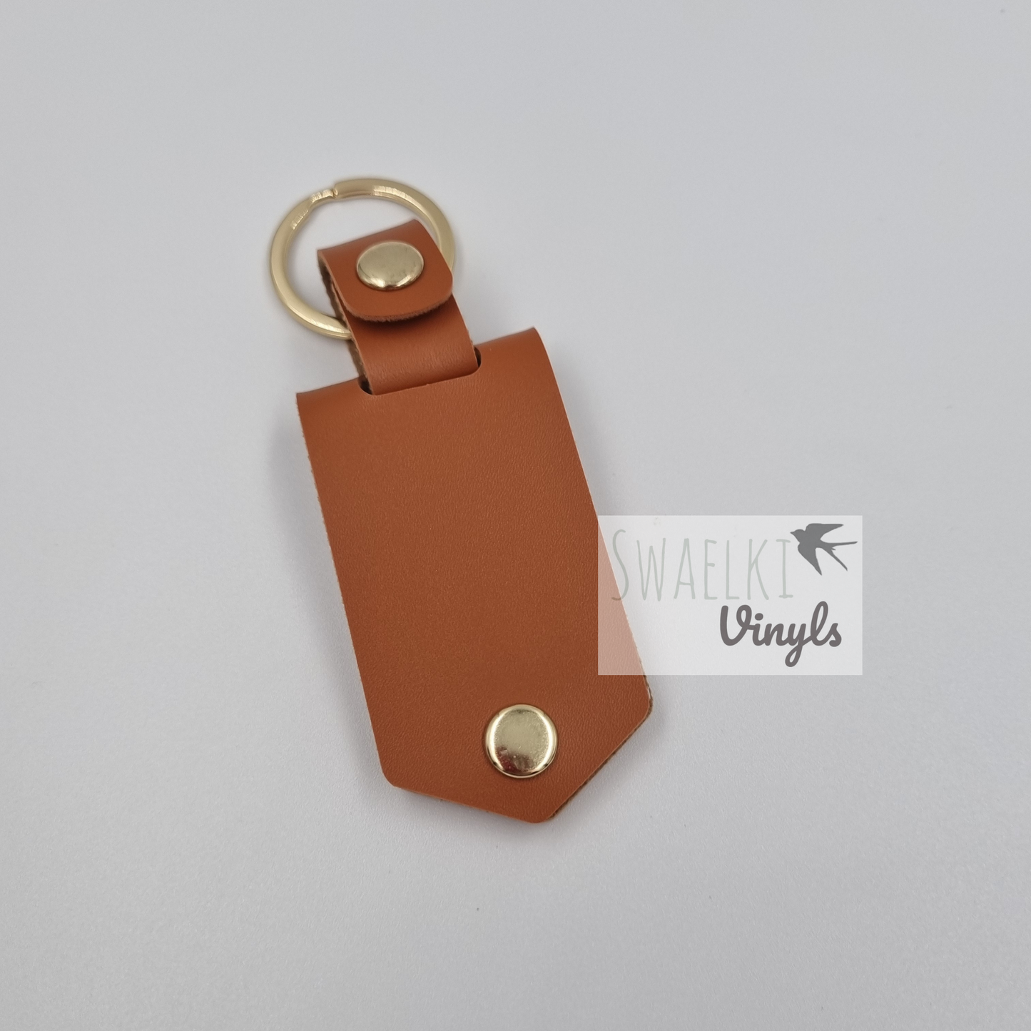 Faux Leather Keyring with Sublimation Metal Insert