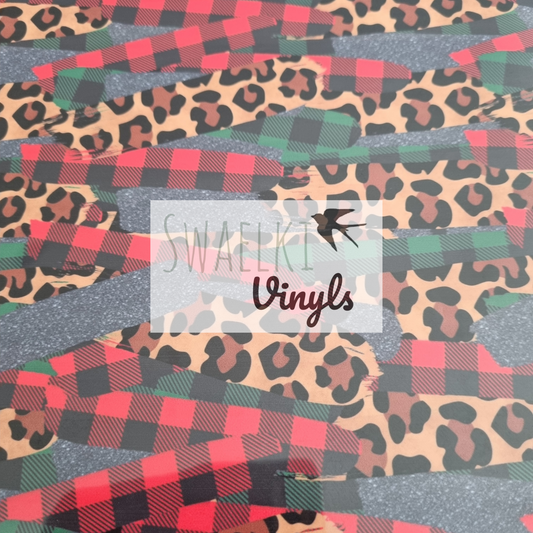 Pattern HTV - Leopard Plaid