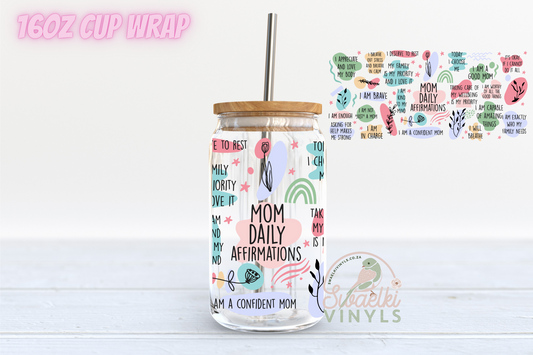 UV DTF Cup Wrap - Daily Affirmations Mom