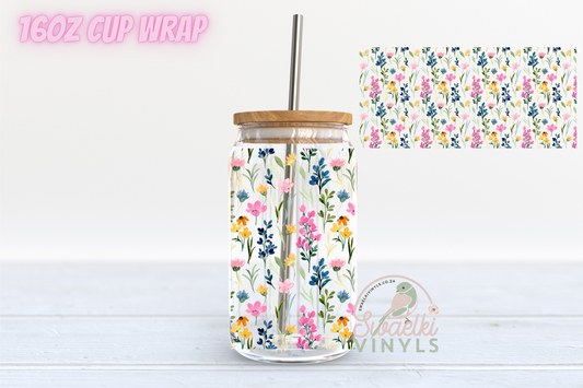 UV DTF Cup Wrap - Floral 2